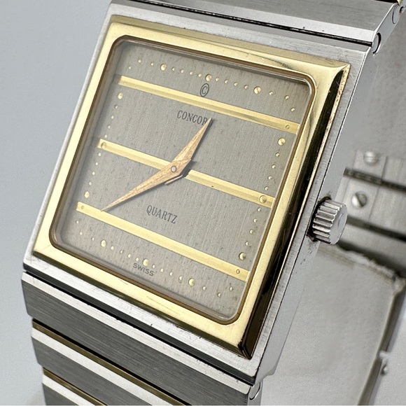 Vintage Concord Mariner SG 18k Gold & Stainless Steel Men’s Quartz Watch c.1980s - Picture 2 of 12